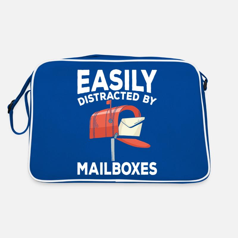 Easily Distracted By Funny Mailbox Postal Worker Retro Bag