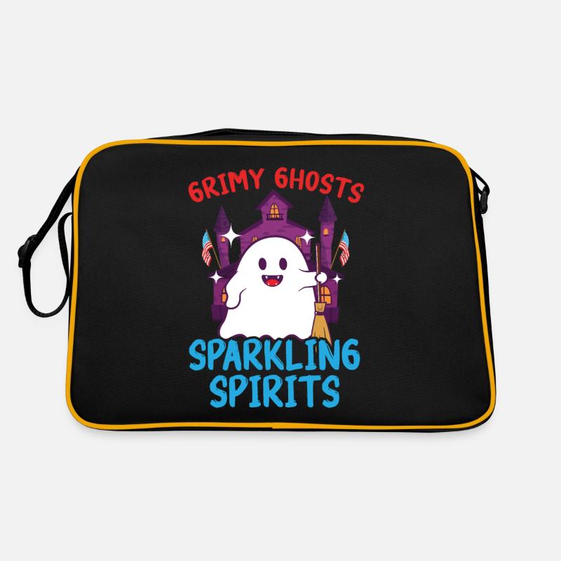 Grim ghosts, tingling ghosts, janitors Retro Bag