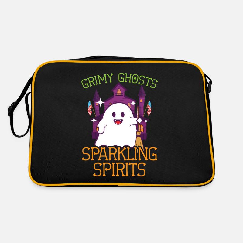 Grim ghosts, sparkling ghosts, janitors Retro Bag