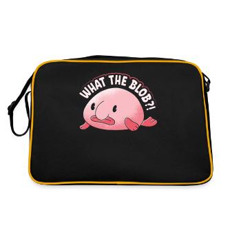 Blobfish What The Blob?! - Retro Tasche - Schwarz/Gold - Hinten