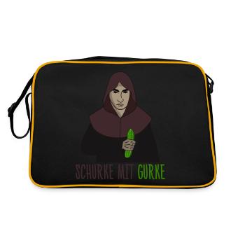 Rogue with cucumber - Retro Bag - black/gold - Back