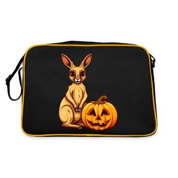 Kangourou Citrouille Lazy Halloween Costume de fête pour - Sac Retro - noir/or - Dos