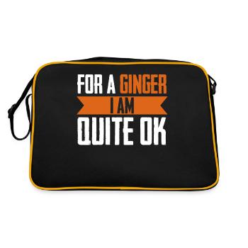 cheveux roux blague rousse rousse - Sac Retro - noir/or - Dos