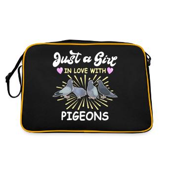 Pigeon colombophile fille - Sac Retro - noir/or - Dos