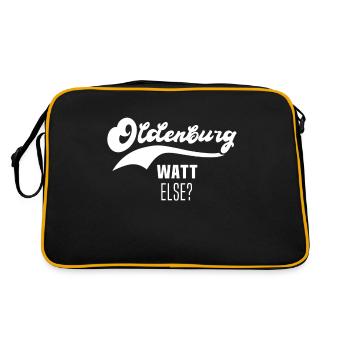 Oldenburg - Retro Tasche - Schwarz/Gold - Hinten