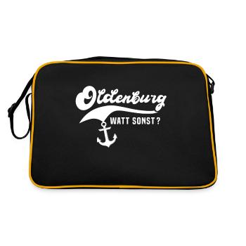 Oldenburg Oldenburger - Retro Tasche - Schwarz/Gold - Hinten