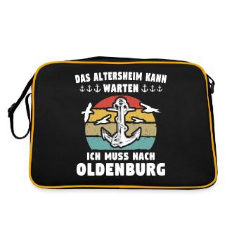 Oldenburg Oldenburger - Retro Tasche - Schwarz/Gold - Hinten