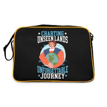 Mapping of unseen countries Unforgettable journey - Retro Bag - black/gold - Back
