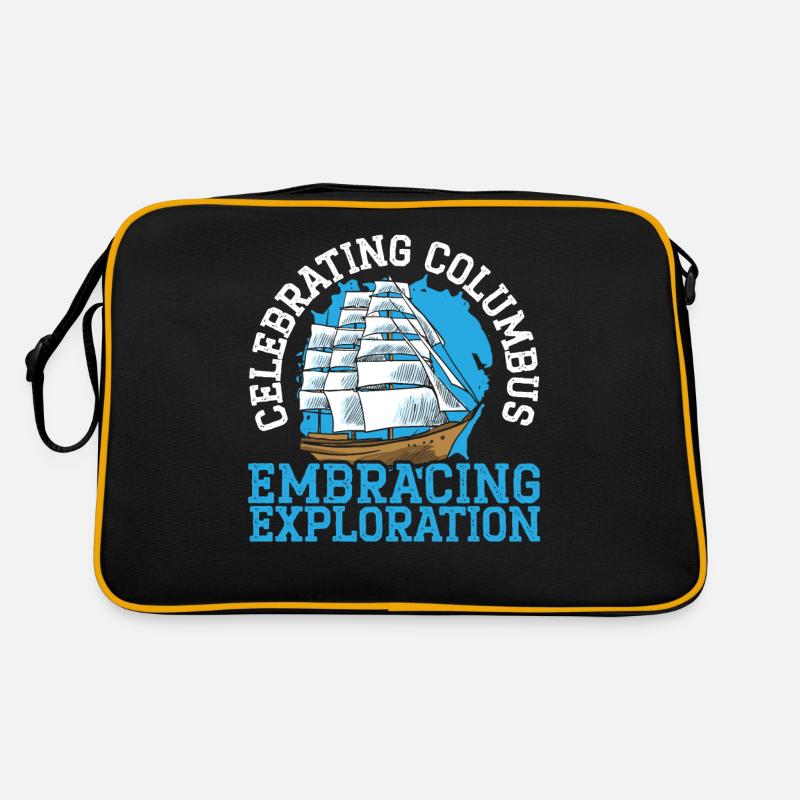 Kolumbus feiern Entdeckergeist fördern Retro Tasche