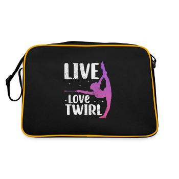 Baton Twirling - Sac Retro - noir/or - Dos