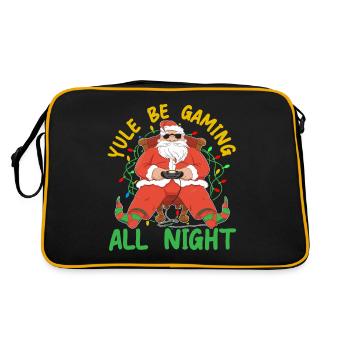 Yule Be Gaming All Night Gaming Christmas - Retro Bag - black/gold - Back