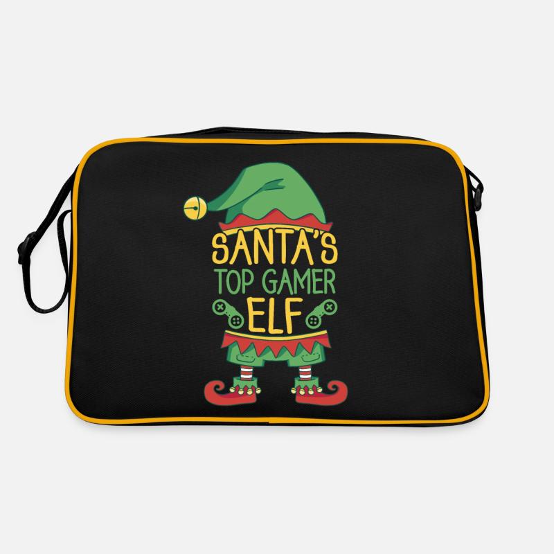 Père Noël Top Gamer Elf Controller Jeux Wei Sac Retro