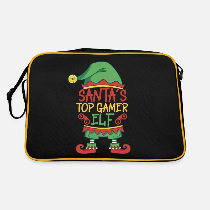 Santa's Top Gamer Elf Controller Gaming W Retro Bag