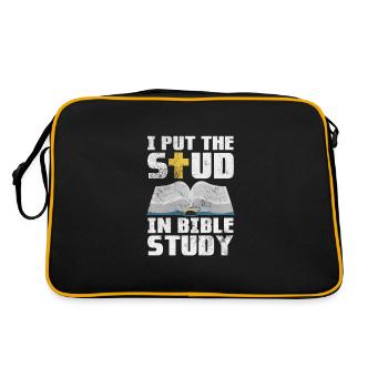 Bibel - Retro Tasche - Schwarz/Gold - Hinten