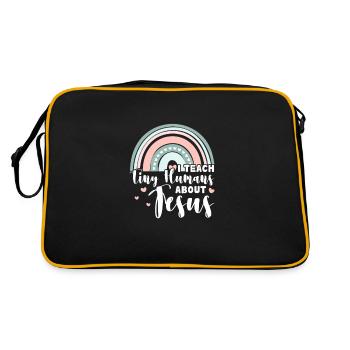 Bible Bible Verse Christian Proverbs Jesus Gift - Retro Bag - black/gold - Back
