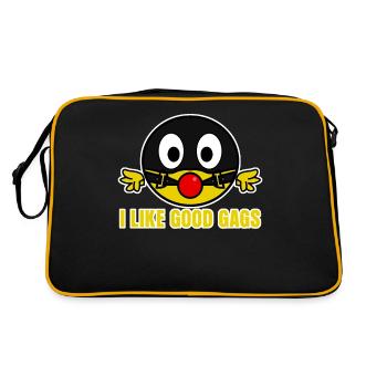 BDSM Gag - Retro Bag - black/gold - Back