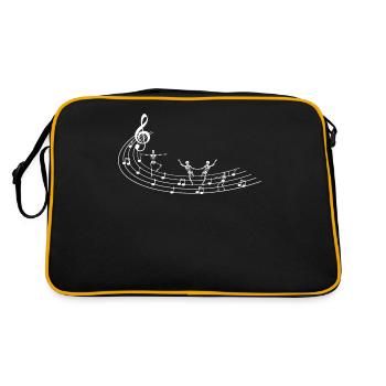 Squelette dansant Halloween Squelettes - Sac Retro - noir/or - Dos