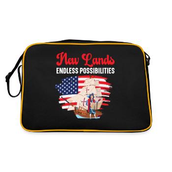 Uncharted Territory Endless Possibilities Columbus Day - Retro Bag - black/gold - Back