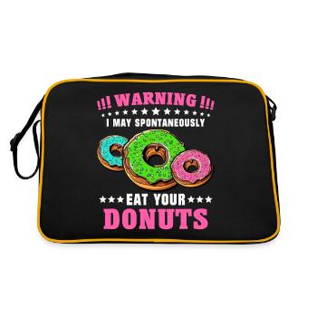 Doughnut Donut Lover Donuts - Sac Retro - noir/or - Dos