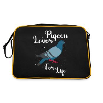 Pigeon Pigeon Lover Cadeau - Sac Retro - noir/or - Dos