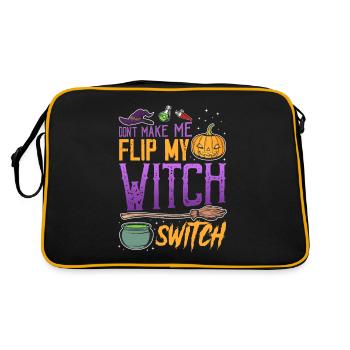 Ne me fais pas basculer mon interrupteur de sorcière - Halloween - Sac Retro - noir/or - Dos