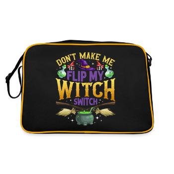Ne me fais pas basculer mon interrupteur de sorcière - Halloween - Sac Retro - noir/or - Dos