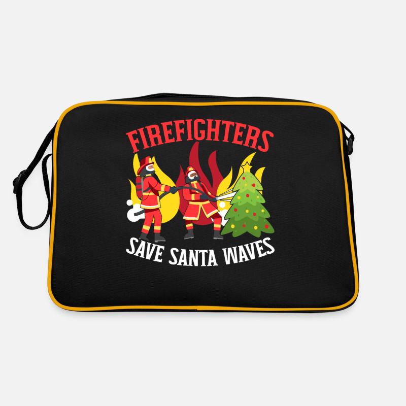 Les pompiers sauvent le Noël du Père Noël Sac Retro