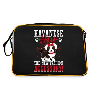 Le bichon havanais : le nouvel accessoire de mode - Sac Retro - noir/or - Dos