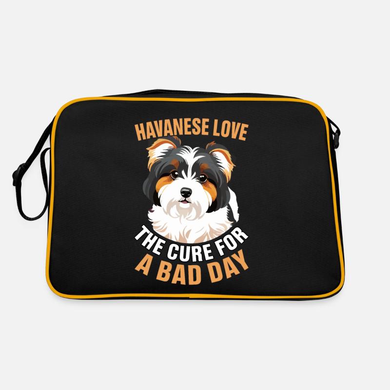 Havanese Love the cure for a bad day Retro Tasche