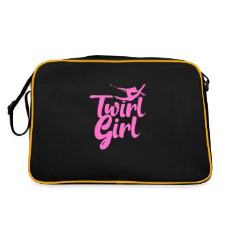 Baton Twirling Gymnastique Gymnastique Cadeau - Sac Retro - noir/or - Dos