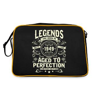 Vintage 1949: Ein Geschenk für 74 Jahre - Retro Tasche - Schwarz/Gold - Hinten