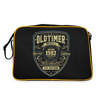 Vintage 1982: Einzigartiges Geburtstagsgeschenk! - Retro Tasche - Schwarz/Gold - Hinten