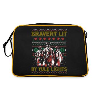 Valor éclairé par le feu des lumières de Noël - Sac Retro - noir/or - Dos