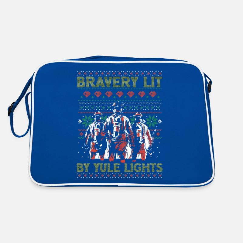 Valor lit by Christmas lights fire Retro Bag