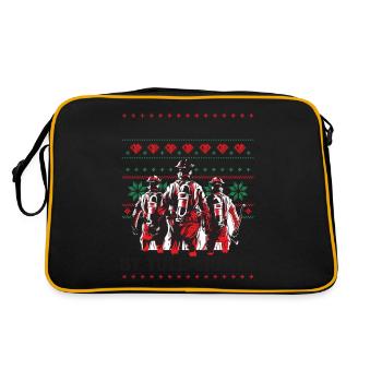 Bravoure à la lueur des lumières de Noël - feu - Sac Retro - noir/or - Dos