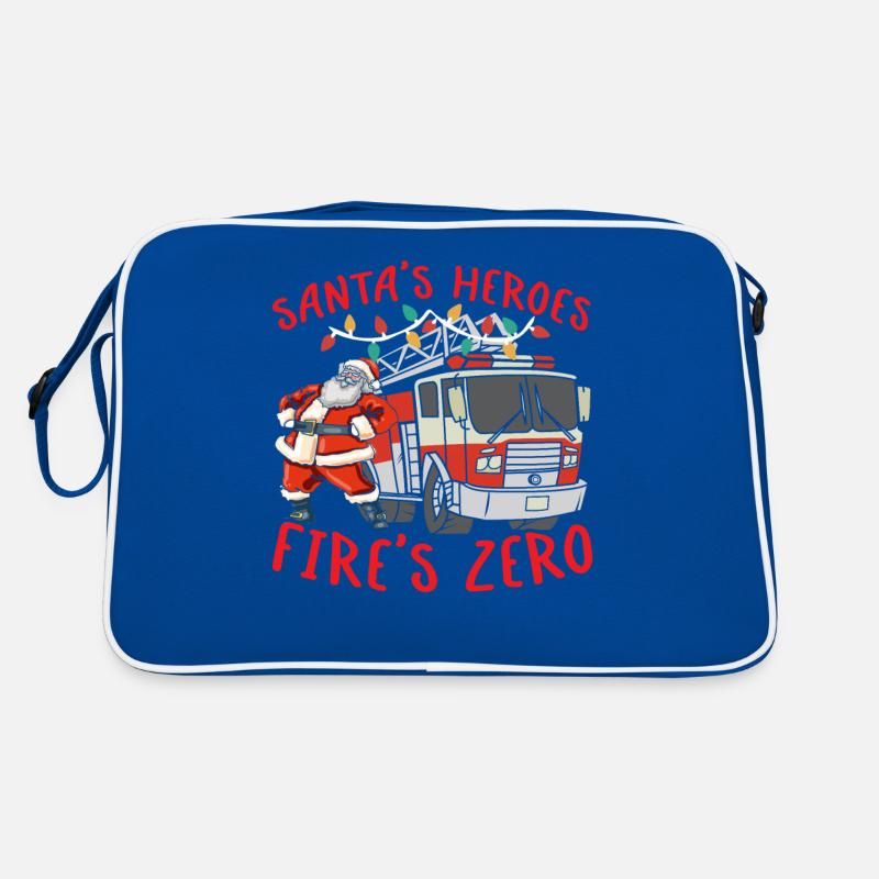 Santa's Heroes Feuerwehr Null Brandbekämpfung Weih Retro Tasche