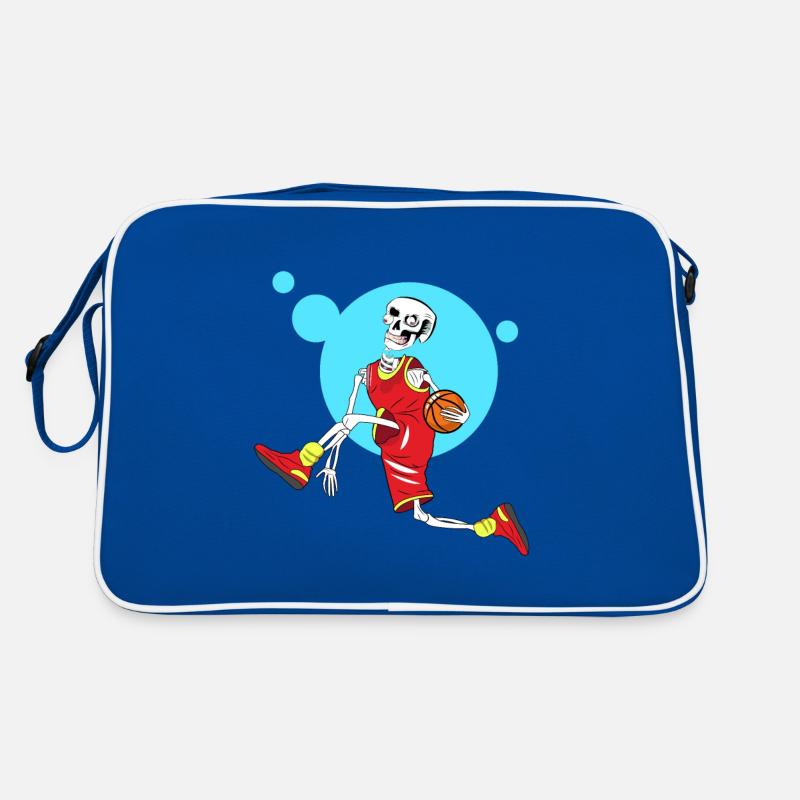 Skeleton Playing Basketball Retro Bag