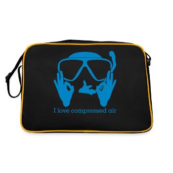 Diving Scuba Diving Diver - Retro Bag - black/gold - Back