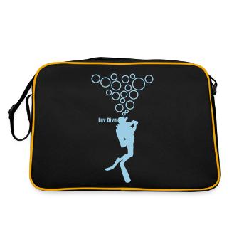 Diving Diver Scuba Diver - Retro Bag - black/gold - Back