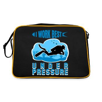 Diver Scuba Diver Saying Diving - Retro Bag - black/gold - Back