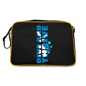 Diver Diving - Retro Bag - black/gold - Back