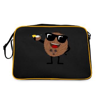 Coconut with sunglasses Coconuts - Retro Bag - black/gold - Back