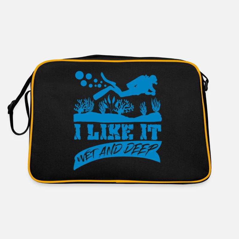 Taucher Witz Tauchen Retro Tasche