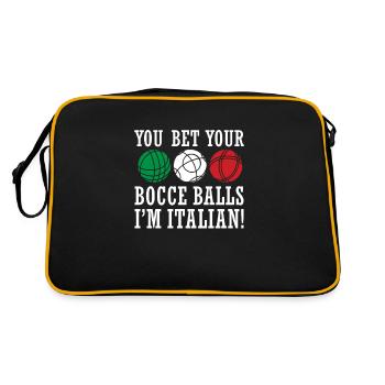 Bocce Bocce Ball Bouler Boulen Cadeau - Sac Retro - noir/or - Dos