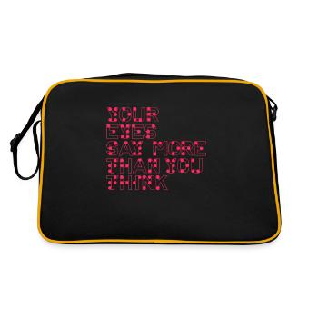 Braille Braille Blind Gift - Sac Retro - noir/or - Dos
