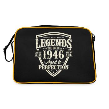 Cadeau d’anniversaire : Millésime 1946, 77 ans - Sac Retro - noir/or - Dos
