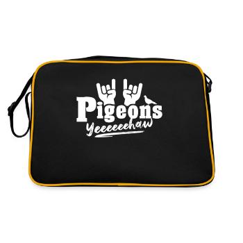 Pigeons colombophiles pigeons - Sac Retro - noir/or - Dos