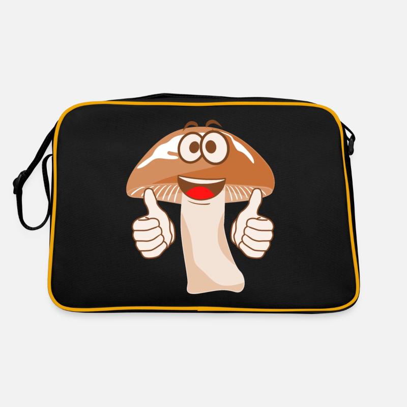 Champignons Cueilleurs de champignons Sac Retro