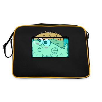 Puffer fish in the aquarium Puffer fish - Retro Bag - black/gold - Back