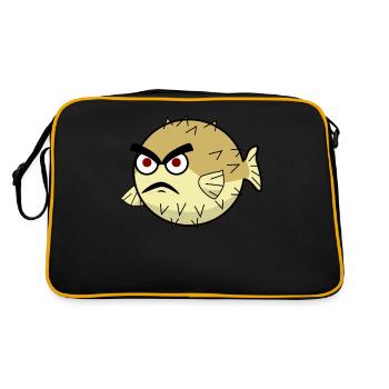 Evil pufferfish - Retro Bag - black/gold - Back